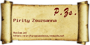 Pirity Zsuzsanna névjegykártya